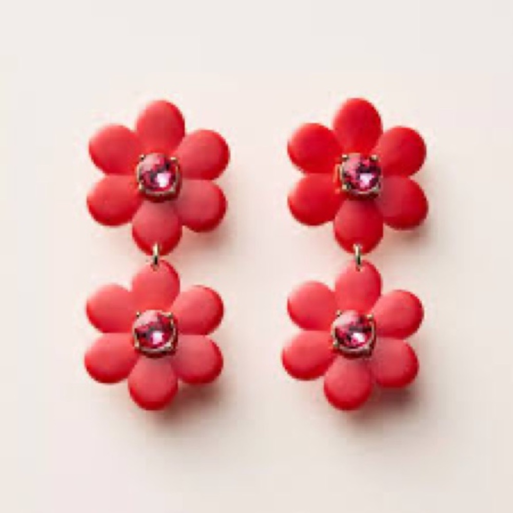 Kate Spade x Target Red Flower Earrings NWT NIP